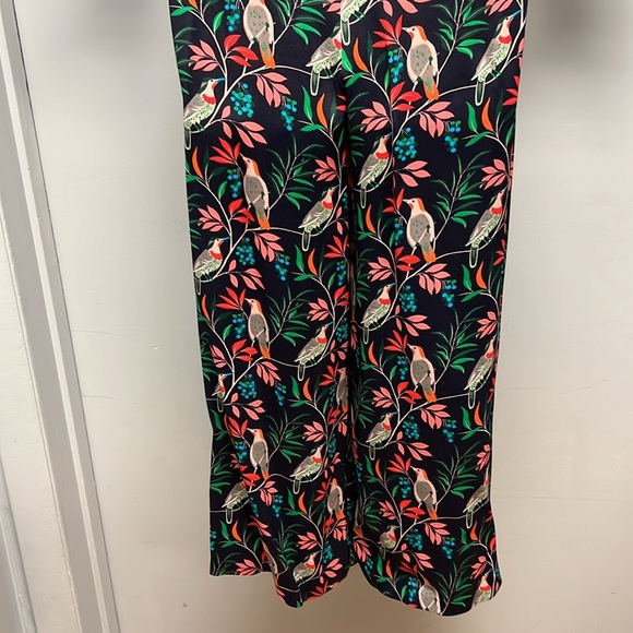 NWT Boden Collar Detail Cropped Jumpsuit -French Navy - Berry Bird  Size 4P - Picture 9 of 16